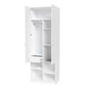 Ver imagem 4 de Guarda Roupa 2 Portas com Nichos e 1 Gaveta Curió Casatema MadeiraOriginals Branco