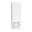 Ver imagem 2 de Guarda Roupa 2 Portas com Nichos e 1 Gaveta Curió Casatema MadeiraOriginals Branco