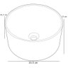Kit 02 Cubas de Apoio Redonda para Banheiro Lavabo C01 Bl30w Branco Granit Matte - Lyam - 5