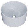 Kit 02 Cubas de Apoio Redonda para Banheiro Lavabo C01 Bl30w Branco Granit Matte - Lyam - 6