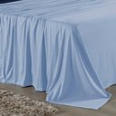 Ver imagem 2 de Jogo de Cama King Nobre 4 Peças Lençol com Elástico de 30cm de Altura Malha 100% Algodão - Azul-