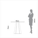 Ver imagem 4 de Mesa de Jantar 4 Lugares Redonda com Pé Hexagonal Lisboa Off White/freijó - Dalla Costa
