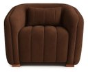 Ver imagem 2 de Poltrona Lilian Luxo Recepção Escritório Suede Branco:marrom/liso