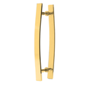 Ver imagem 1 de Puxador Duplo Alumínio Curvo 60cm Porta Pivotante Dourado
