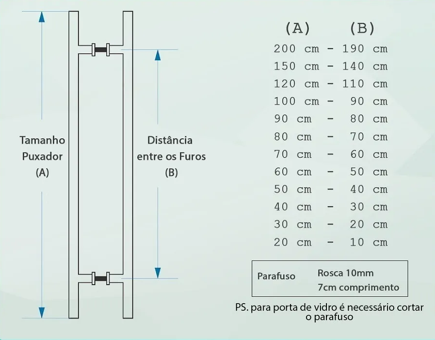 Puxador Duplo Alumínio Curvo 60cm Porta Pivotante Dourado - 4