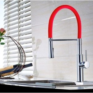 Torneira Monocomando Gourmet Luxo Linha Color Vermelha