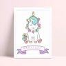 Placa Decorativa Infantil desenho unicórnio colorido - 1