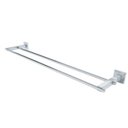 Ver imagem 1 de Porta Toalha Duplo 56cm. Modelo Quadrado Com Dupla Fixação