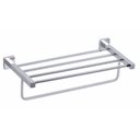 Ver imagem 1 de Porta Toalha Linear Estilo Hotel Com Barra Dupla Fixação