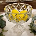 Ver imagem 4 de Centro de Mesa Decorativo com Pé de Cristal de Chumbo Lyor Deli Diamond 24,5x24cm