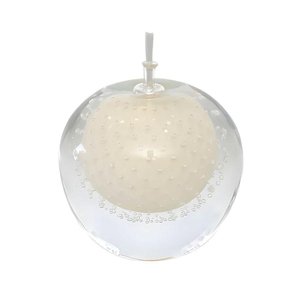 Lamparina Luminária Pérola em Cristal Murano São Marcos 10x10cm