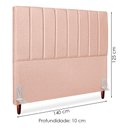 Ver imagem 3 de Cabeceira Casal 140 Cm com Frame Carla Linho Rose Artte