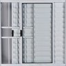 Janela Veneziana de Alumínio 3 Folhas 1,00 X 1,20 Com Grade Cor Branco Linha Modular - 2