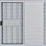 Janela Veneziana de Alumínio 3 Folhas 1,00 X 1,20 Com Grade Cor Branco Linha Modular - 1