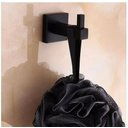 Ver imagem 4 de Cabide Quadrado Para Banheiro Dupla Fixação Preto Fosco Black