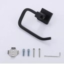 Ver imagem 4 de Porta Papel Higiênico Modelo Quadrado Com Dupla Fixação Preto Fosco Black