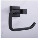 Ver imagem 3 de Porta Papel Higiênico Modelo Quadrado Com Dupla Fixação Preto Fosco Black