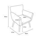 Ver imagem 3 de Kit 2 Poltronas Decorativa Onix Suede Verde Pés Madeira Ms Decor