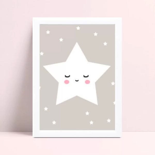 Quadro Infantil Boho - Super Star - Decor Quadros - Bebê e Infantil