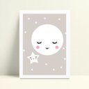 Ver imagem 1 de quadro decoração de quarto infantil lua estrela céu