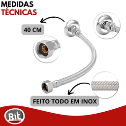 Torneira Banheiro Bancada Preto + Sifão + Valvula + Engate:preto - 4