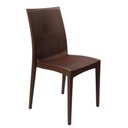 Ver imagem 5 de Cadeira Rattan para Mesa de Jantar em Polipropileno Estrutura em Plástico Encosto Vazado Empilhá