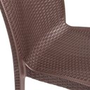 Ver imagem 2 de Cadeira Rattan para Mesa de Jantar em Polipropileno Estrutura em Plástico Encosto Vazado Empilhá