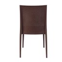 Ver imagem 1 de Cadeira Rattan para Mesa de Jantar em Polipropileno Estrutura em Plástico Encosto Vazado Empilhá
