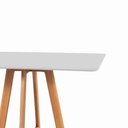 Ver imagem 5 de Mesa de Jantar Luna 140x90 Tampo Laqueado Vidro:cinamomo/off