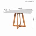 Ver imagem 2 de Mesa de Jantar Luna 140x90 Tampo Laqueado Vidro:cinamomo/off