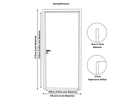 Ver imagem 4 de Kit Porta Branca Lisa 100x210 Batente 9cm À 14cm C/ Guarnição Regulável