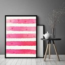 Ver imagem 2 de Quadro Decorativo Abstrato Rosa Corações - 70x50cm:moldura Preta
