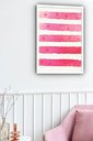 Ver imagem 1 de Quadro Decorativo Abstrato Rosa Corações - 70x50cm:moldura Preta