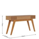 Ver mais imagens de Estante Home Theater Jurerê 1.5 com Mesa de Centro Jeri Off White Matte Freijó e Aparador Riviera