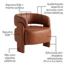 Ver imagem 4 de Poltrona Decorativa Lume Pes Madeira Courino Tcs 727 Moll