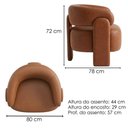 Ver imagem 3 de Poltrona Decorativa Lume Pes Madeira Courino Tcs 727 Moll