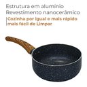 Ver imagem 4 de Panela Antiaderente Revestimento Cerâmico de Indução Granito Cinza Yafo 18cm - Lehaví