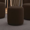 Ver imagem 2 de Puff Redondo Orgânico para Sala Malu Suede Marrom M11 - D’Rossi