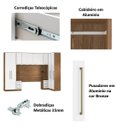 Ver imagem 4 de Guarda Roupa Dormitório Modulado Irlanda Casal/queen Canto - Amêndola Touch e Branco - Roupeiro Demo