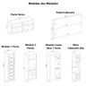 Guarda Roupa Dormitório Modulado Irlanda Casal/queen Canto - Amêndola Touch e Branco - Roupeiro Demo - 6