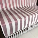 Ver imagem 5 de Kit Manta Listrada e 4 Capas de Almofada Luxo Rosê Gold 45cmx45cm