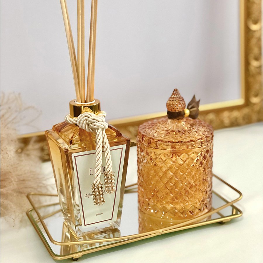 Vela Aromática Perfumada Bamboo Pote Vidro Luxo 180g Cera de Coco - 8