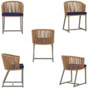 Ver imagem 5 de 4 Cadeiras de Jantar Noronha Fendi Corda Náutica E10 Trama Terra Cota