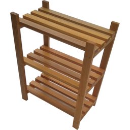 Estante Modular 3 Prateleiras Madeira Maciça 65x50x29 Cm Pintada Neonx:osmocolor Natural Uv Gold - 1