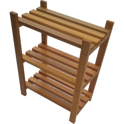 Estante Modular 3 Prateleiras Madeira Maciça 65x50x29 Cm Pintada Neonx:osmocolor Natural Uv Gold