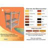 Estante Modular 3 Prateleiras Madeira Maciça 65x50x29 Cm Pintada Neonx:osmocolor Natural Uv Gold - 2