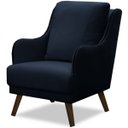 Ver imagem 1 de Poltrona Decorativa Sarah Veludo Azul Marinho