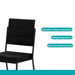Conjunto Sala de Jantar 6 Cadeiras Charlotte Carraro   - 9