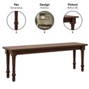 Ver imagem 7 de Mesa de Jantar 2 Bancos 2 Cadeiras Rubi Madeira Macica Taeda Cafe Festra