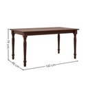 Ver imagem 4 de Mesa de Jantar 2 Bancos 2 Cadeiras Rubi Madeira Macica Taeda Cafe Festra